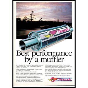1985 Thrush Performance Mufflers Vintage Print Ad Sunset Highway Hush Wall Art